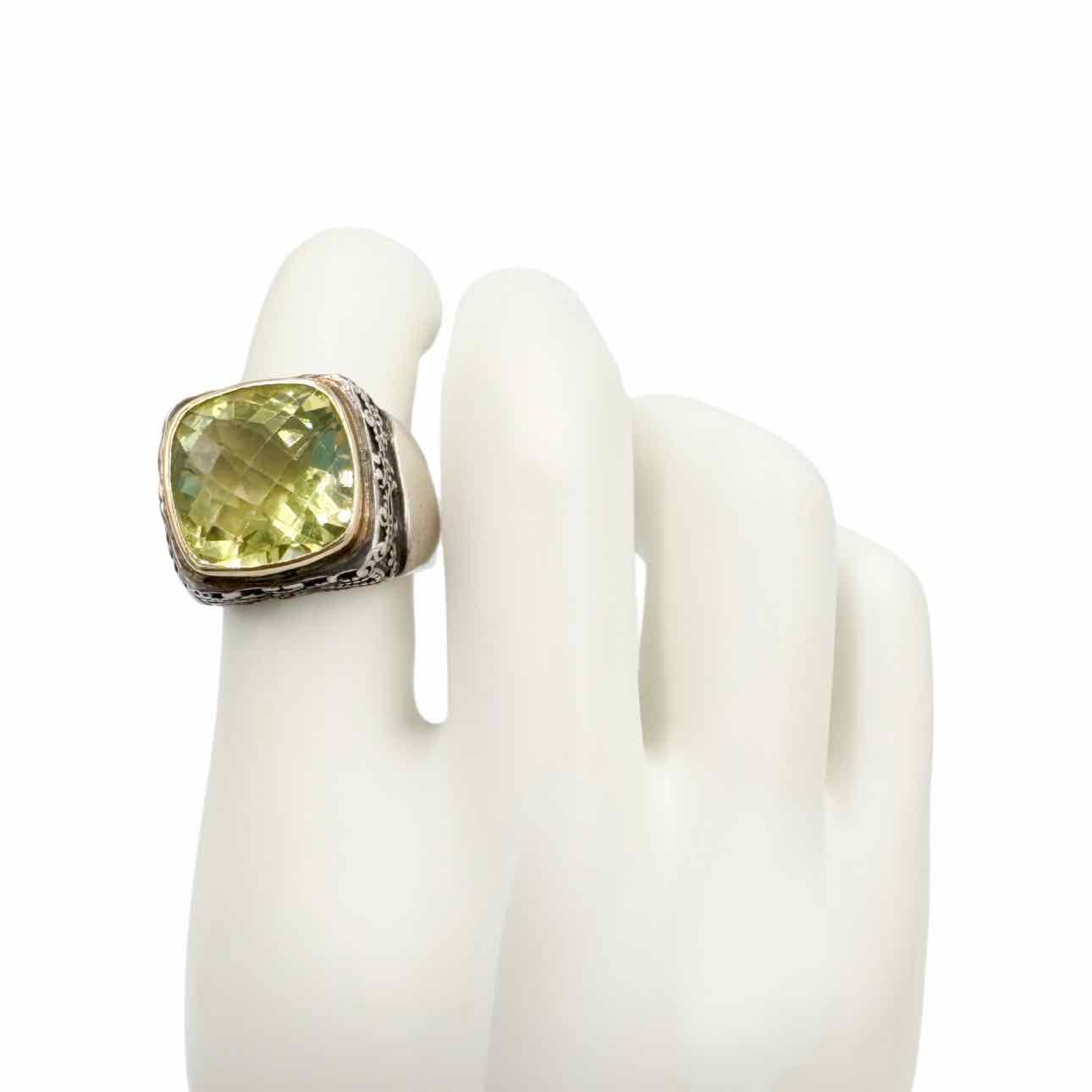 18K white gold & peridot ring - Double Exposure Boutique