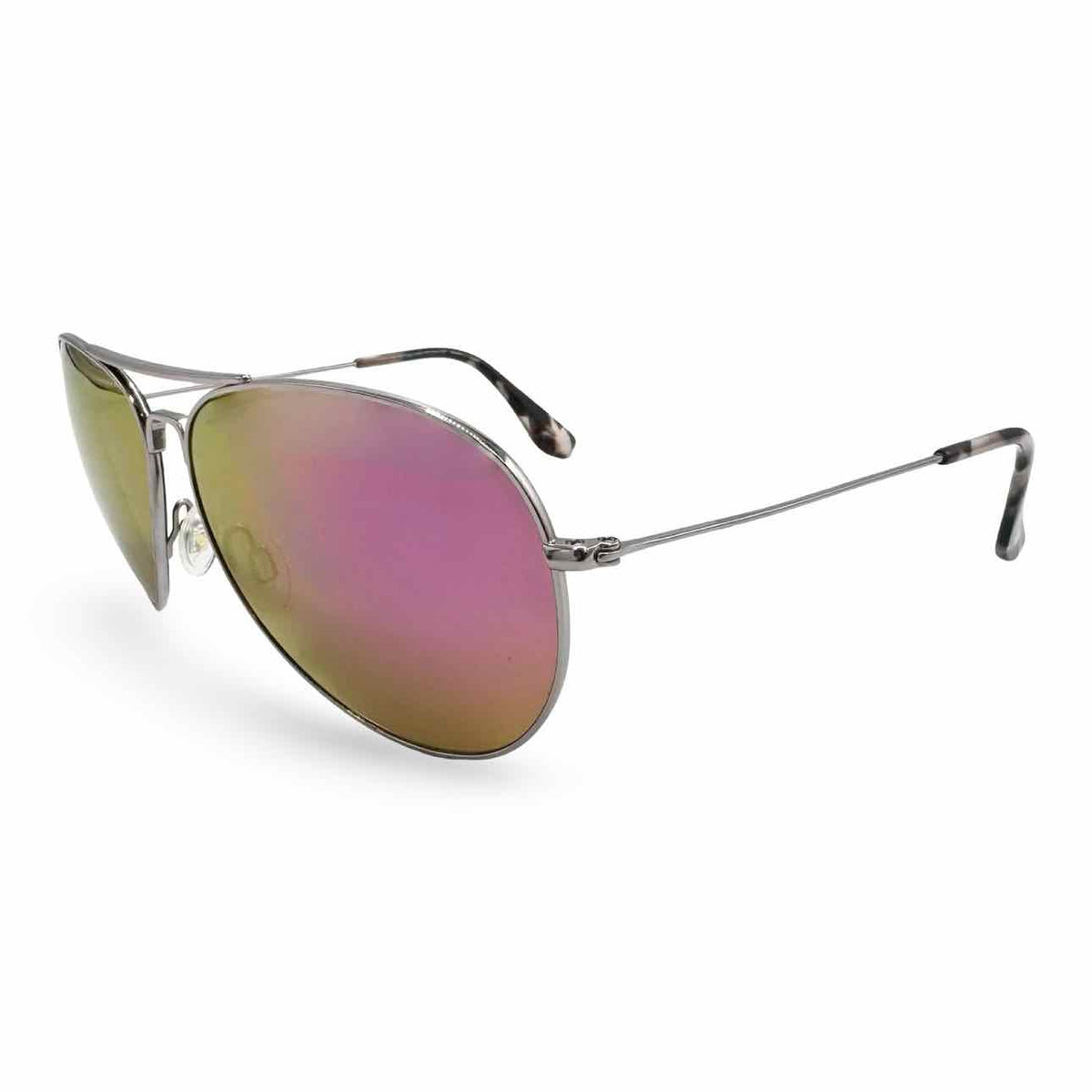 Maui Jim Sunglasses — Mavricks silver frame with pink lenses