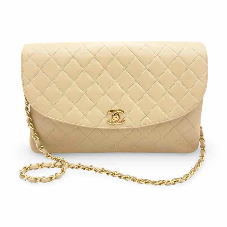 Chanel Vintage Tan Quilted Handbag - Classic Luxury Icon