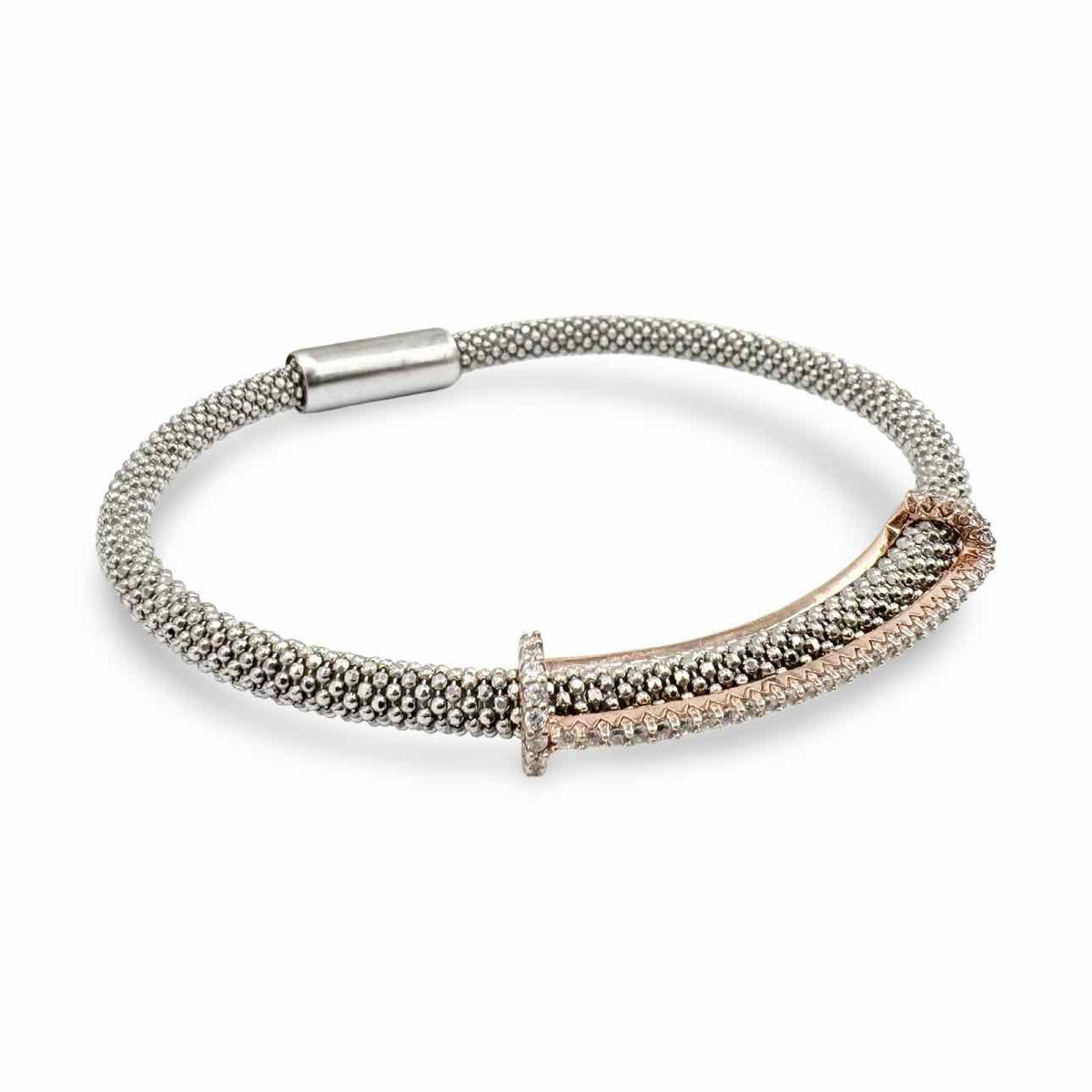 Dyadema Flexible Cable Bracelet with Rhinestones