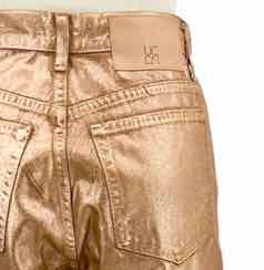 Ulla Johnson Agnes high-raise straight-leg metallic jeans
