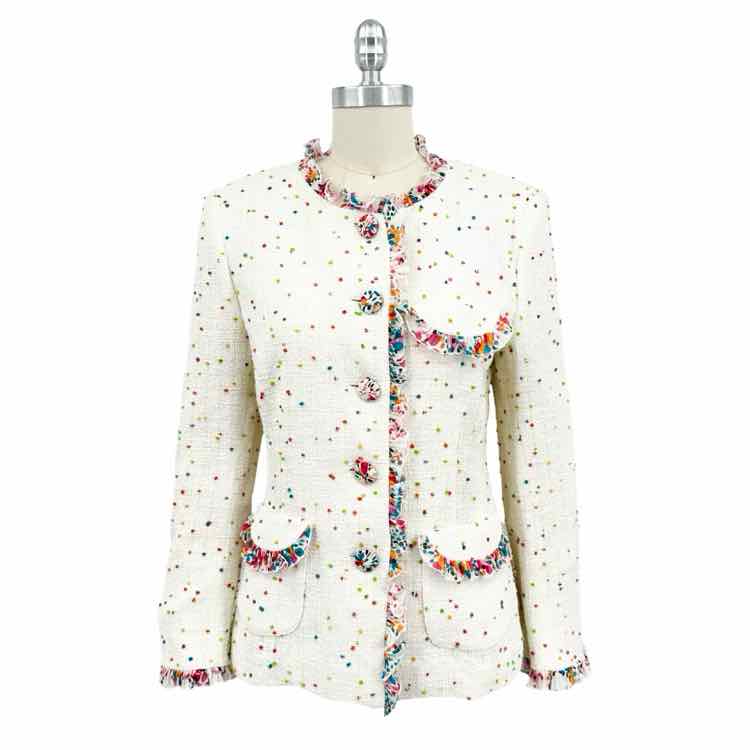 Ungaro White with Multi-Color dots Jacket
