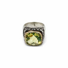 18K white gold &amp; peridot ring - Double Exposure Boutique