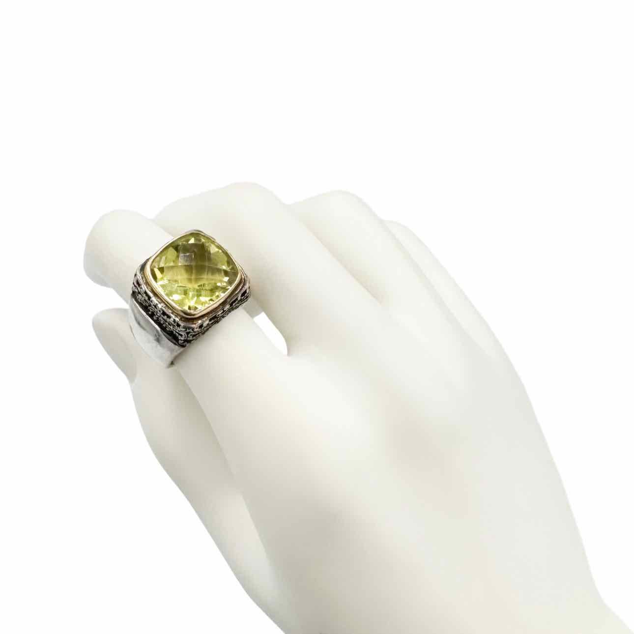 18K white gold &amp; peridot ring - Double Exposure Boutique
