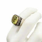 18K white gold &amp; peridot ring - Double Exposure Boutique