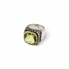 18K white gold &amp; peridot ring - Double Exposure Boutique