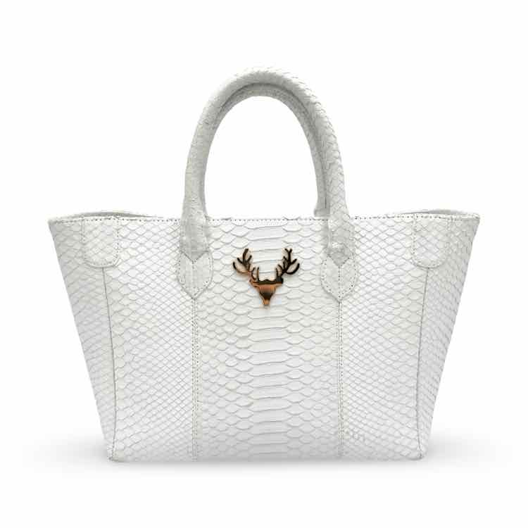 Mackie Tote White Taxidermy Handbag
