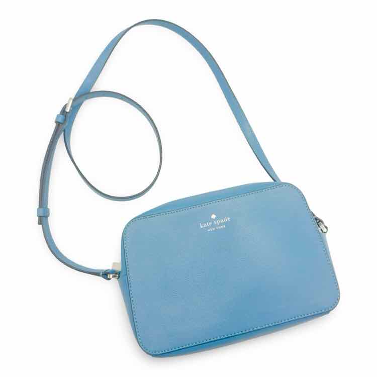 Kate Spade Harper Leather Camera Bag Top Zip Crossbody  incNiagara Blue
