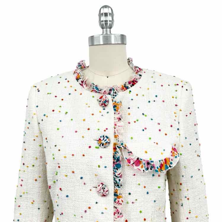 Ungaro White with Multi-Color dots Jacket
