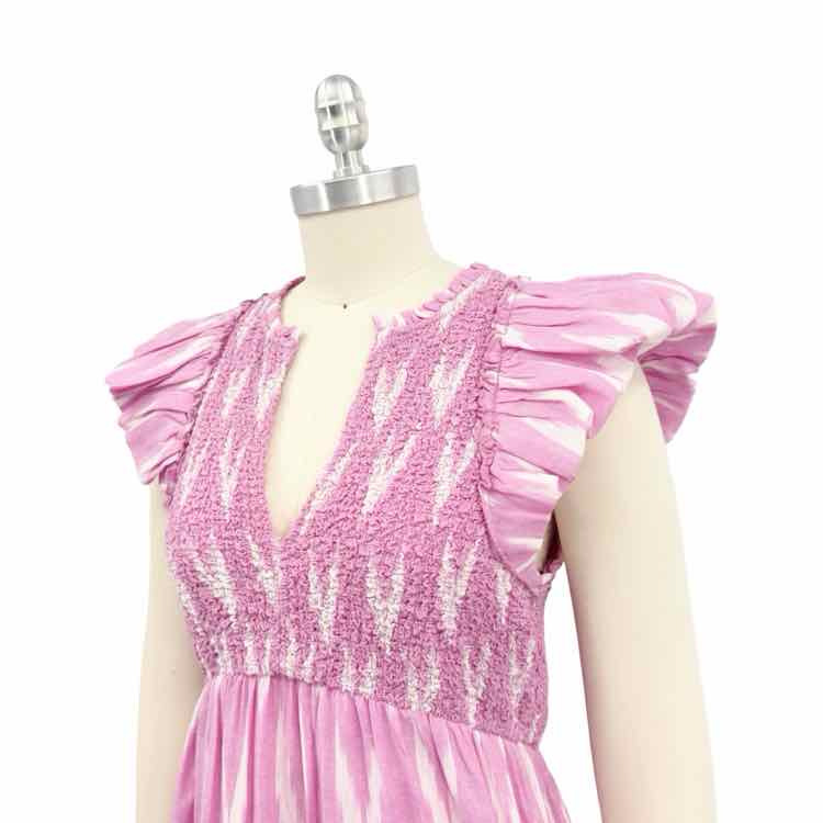 New Saylor Pink White Pattern Dress
