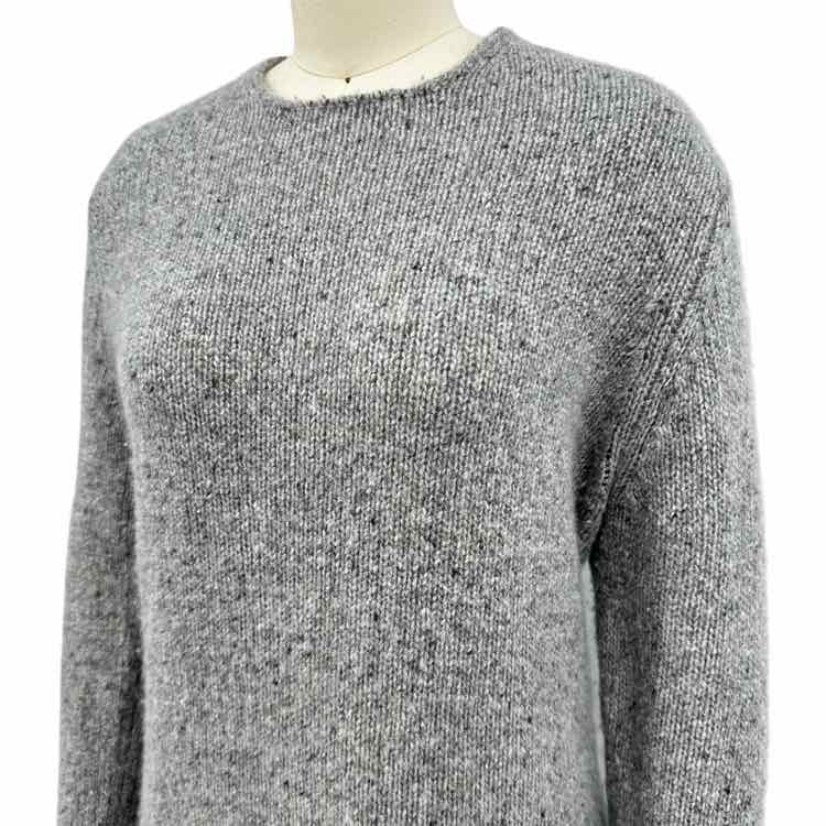 Vince Cashmere Tunic Crew Clean Trim Sweater
