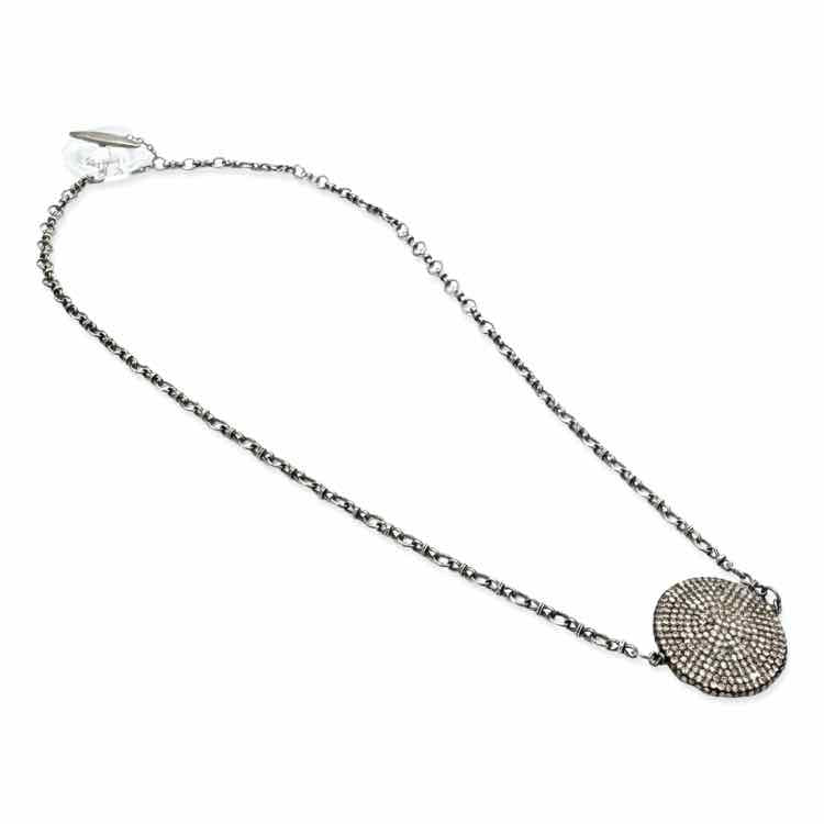 Diamond circle pendant necklace
