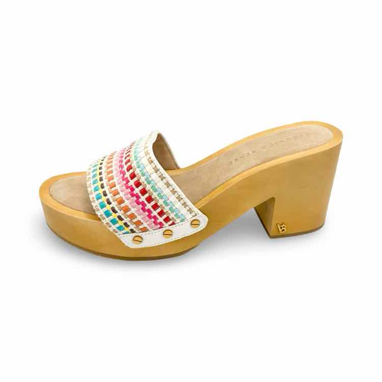 Veronica Beard Hannalee Multi Color Woven Clog Sandal
