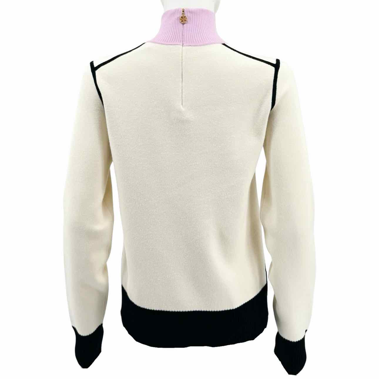 Tory Burch White and Black Sweater
