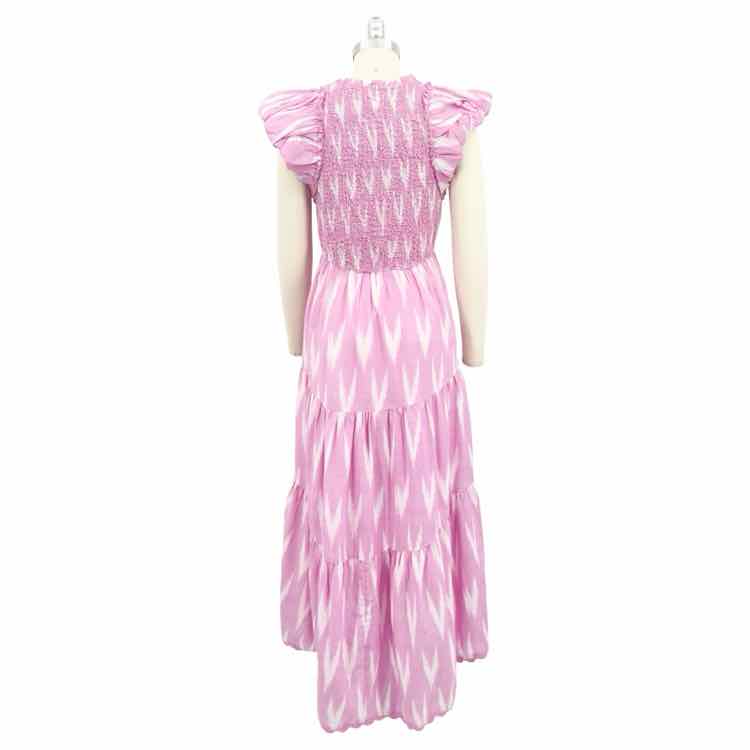 New Saylor Pink White Pattern Dress
