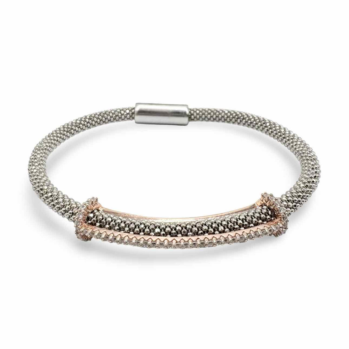 Dyadema Flexible Cable Bracelet with Rhinestones
