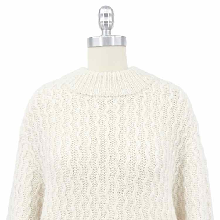Ribbed Chunky Knit Cable Knit Sweater - Amo Sweater – Double