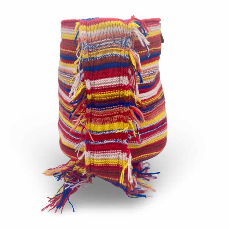 Chloe' Knit Jorge Striped Bucket Beach Bag Tote
