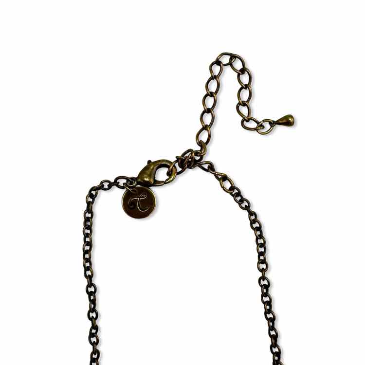 Touchstone Crystal dark gold necklace
