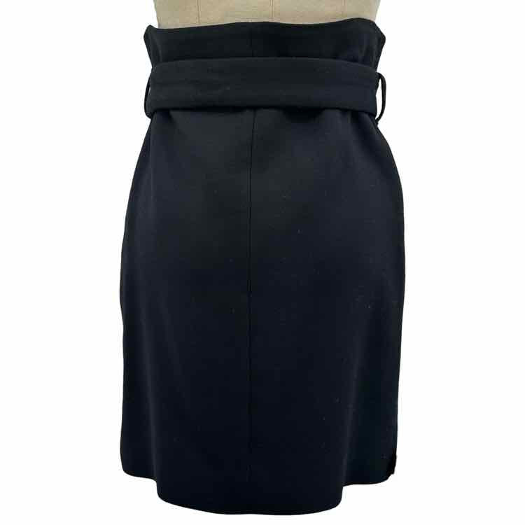 Iro High Waisted Mini Skirt Gwlady Black Strech Wool
