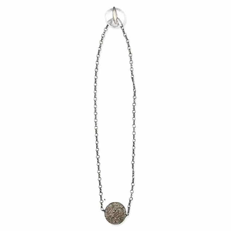 Diamond circle pendant necklace
