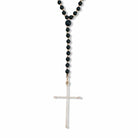 Diane Kordas 18K gold and black onyx beads w/diamond cross - Double Exposure Boutique