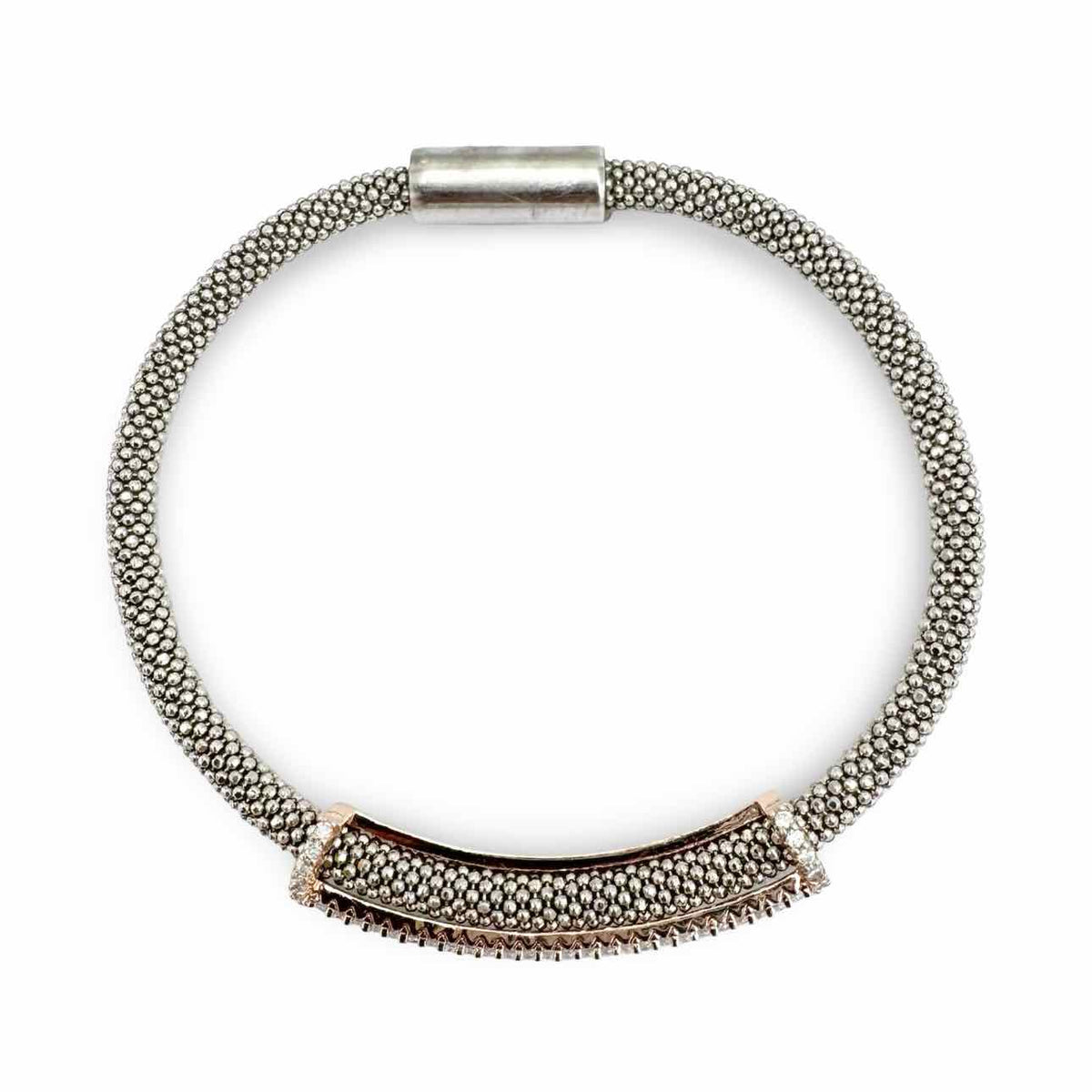 Dyadema Flexible Cable Bracelet with Rhinestones
