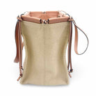 Loewe Cushion Tote handbag in canvas with leather trim, stylish and versatile tote perfect for everyday use.