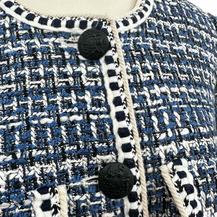 Veronica Beard Blue White and Black Tweet Jacket
