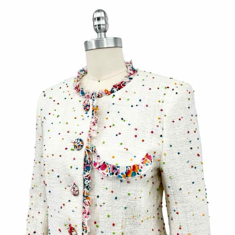 Ungaro White with Multi-Color dots Jacket
