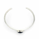 Silver bangle bracelet with kyanite - Double Exposure Boutique