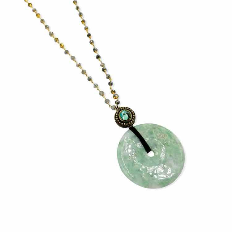 Stone pendant necklace - Double Exposure Boutique
