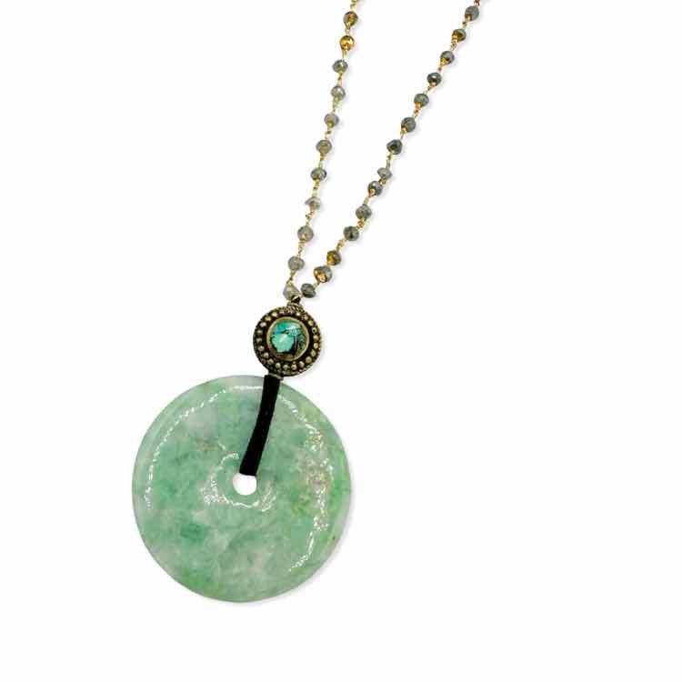 Stone pendant necklace - Double Exposure Boutique
